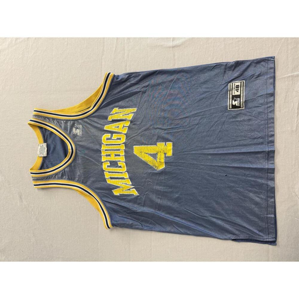 Thrashed Michigan Wolverines Chris Webber Starter Jersey - L